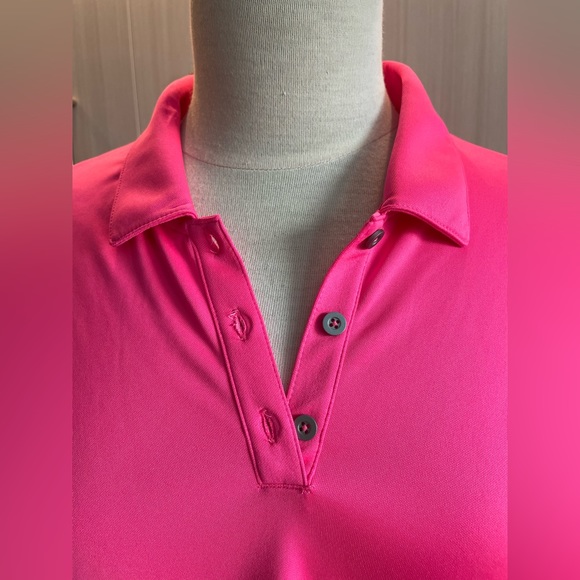 Adidas florescent pink golf shirt NWT size XL with UPF 50 - Picture 2 of 11